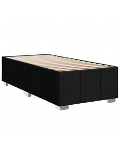 Giroletto a Molle con Materasso Nero 90x190 cm in Tessuto