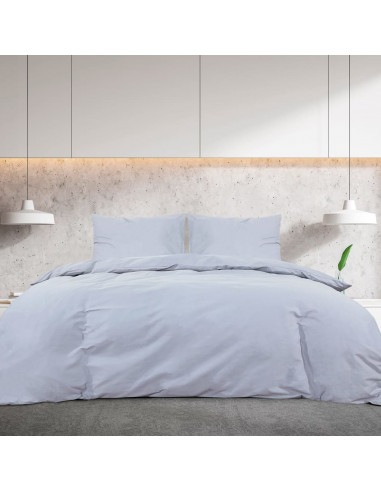 Set Copripiumino Grigio 135x200 cm in Cotone