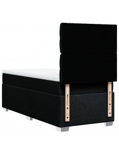 Giroletto a Molle con Materasso Nero 90x190 cm in Tessuto