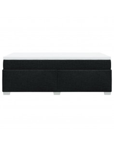 Giroletto a Molle con Materasso Nero 90x190 cm in Tessuto