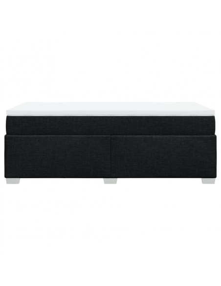 Giroletto a Molle con Materasso Nero 90x190 cm in Tessuto