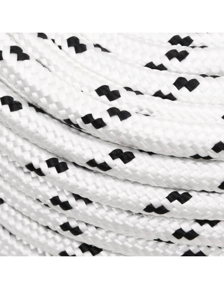Corda Intrecciata per Barca Bianca 12 mm x 25 m Poliestere