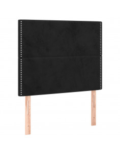 Giroletto a Molle con Materasso Nero 90x190 cm in Velluto