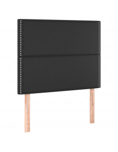 Giroletto a Molle con Materasso Nero 90x200 cm in Similpelle