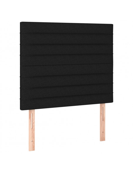 Giroletto a Molle con Materasso Nero 90x200 cm in Tessuto