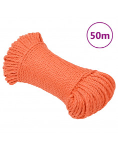 Corda da Lavoro Arancione 3 mm 50 m in Polipropilene 2