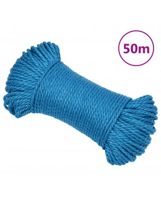 Corda da Lavoro Blu 3 mm 50 m in Polipropilene 2