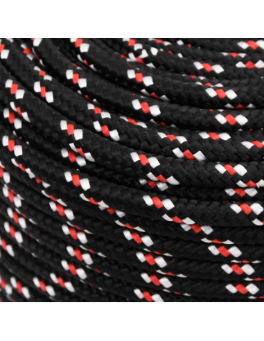 Corda Nautica Nera 8 mm 25 m in Polipropilene