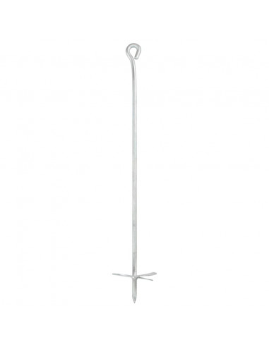 Ancoraggi a Terra 4 pz 10x60 cm in Metallo Zincato