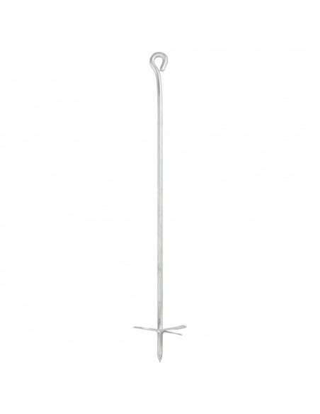 Ancoraggi a Terra 10 pz 10x60 cm in Metallo Zincato