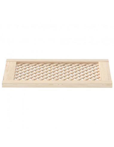 Ante con Design a Reticolo 2 pz 39,5x69 cm in Legno di Pino