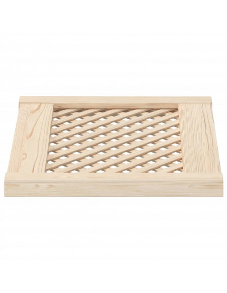 Ante con Design a Reticolo 2 pz 49,5x39,5 cm in Legno di Pino