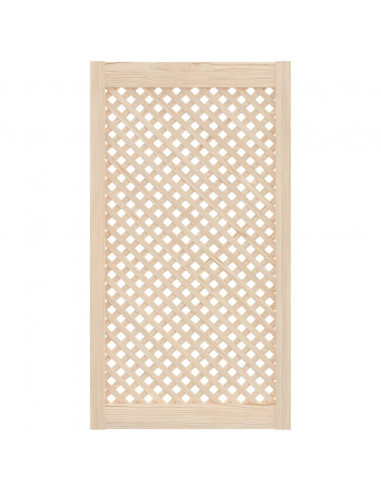 Ante con Design a Reticolo 2 pz 49,5x99 cm in Legno di Pino