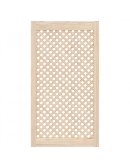 Ante con Design a Reticolo 2 pz 49,5x99 cm in Legno di Pino