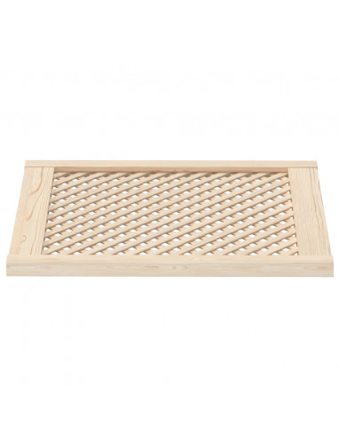 Ante con Design a Reticolo 2 pz 59,5x69 cm in Legno di Pino