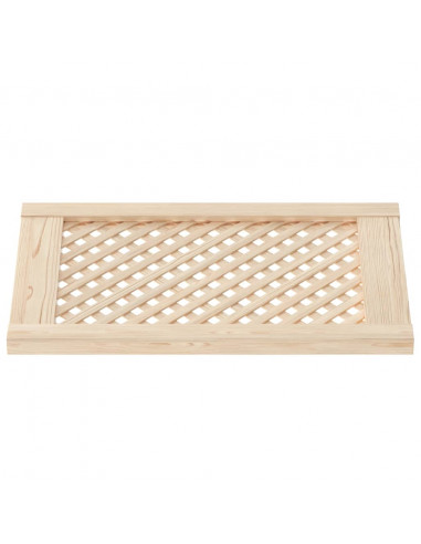 Ante con Design a Reticolo 2 pz 39,5x61,5 cm in Legno di Pino
