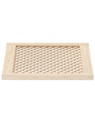 Ante con Design a Reticolo 2 pz 59,5x61,5 cm in Legno di Pino