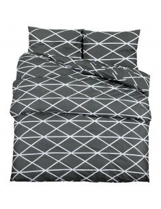Set Copripiumino Grigio 220x240 cm in Cotone