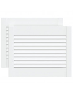 Ante a Lamelle 2 pz Bianche 39,5x49,4 cm in Legno di Pino 2