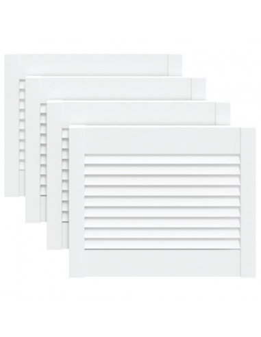 Ante a Lamelle 4 pz Bianche 39,5x49,4 cm in Legno di Pino