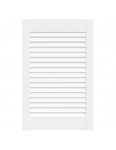 Anta con Design a Lamelle Bianca 61,5x39,4 cm in Legno di Pino 2