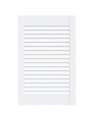 Anta con Design a Lamelle Bianca 61,5x39,4 cm in Legno di Pino