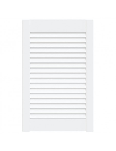 Anta con Design a Lamelle Bianca 61,5x39,4 cm in Legno di Pino