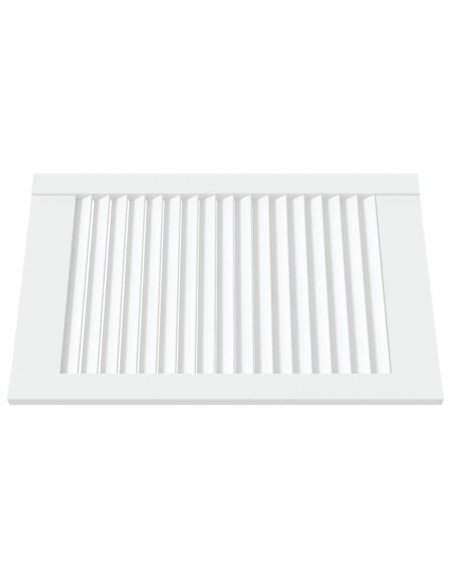 Anta con Design a Lamelle Bianca 61,5x39,4 cm in Legno di Pino