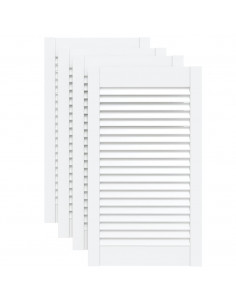 Ante a Lamelle 4 pz Bianche 69x39,4 cm in Legno di Pino 2