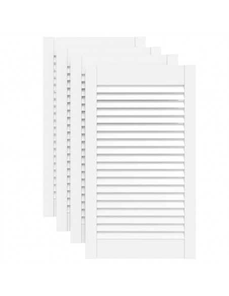 Ante a Lamelle 4 pz Bianche 69x39,4 cm in Legno di Pino