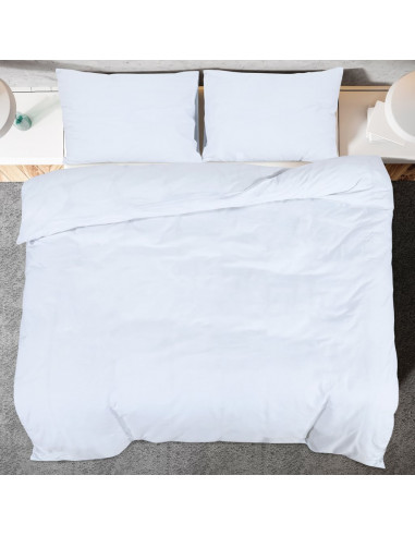 Set Copripiumino Bianco 260x240 cm in Cotone