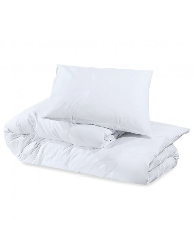 Set Copripiumino Bianco 260x240 cm in Cotone