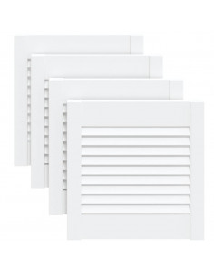 Ante a Lamelle 4 pz Bianche 39,5x39,4 cm in Legno di Pino 2