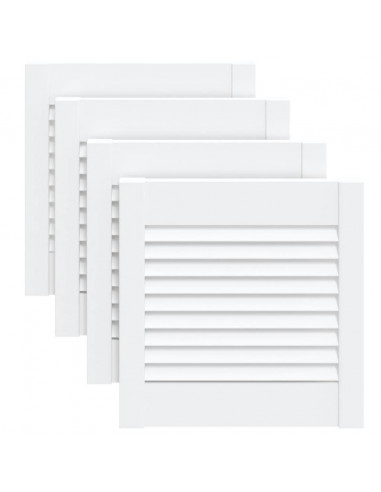 Ante a Lamelle 4 pz Bianche 39,5x39,4 cm in Legno di Pino