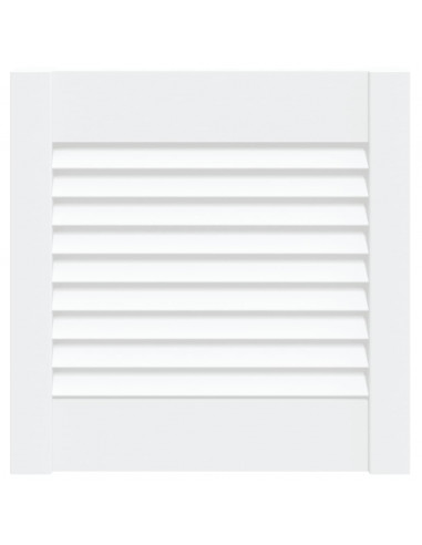 Anta con Design a Lamelle Bianca 39,5x39,4 cm in Legno di Pino