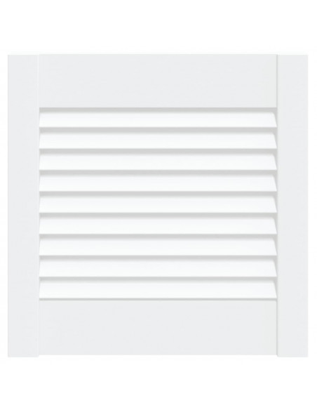 Anta con Design a Lamelle Bianca 39,5x39,4 cm in Legno di Pino