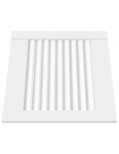 Anta con Design a Lamelle Bianca 39,5x39,4 cm in Legno di Pino