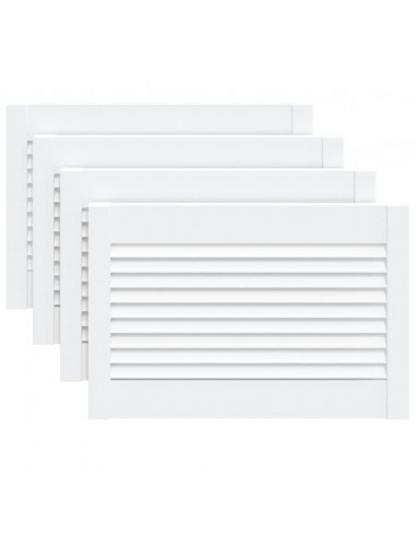 Ante a Lamelle Bianche 4 pz Bianche 39,5x59,4 cm Legno di Pino