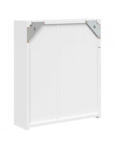 Armadietto Bagno con Specchio e LED Bianco 45x13x52 cm