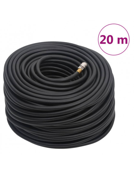 Tubo Aria Ibrido Nero 0,6" 20 m in Gomma e PVC