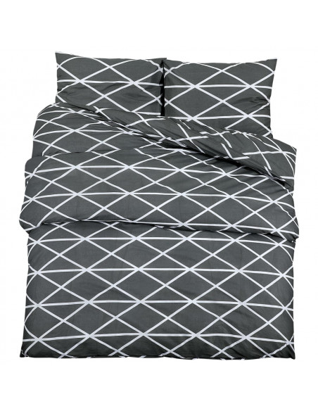 Set Copripiumino Grigio 200x220 cm in Cotone