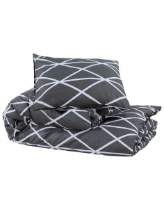 Set Copripiumino Grigio 200x220 cm in Cotone 2