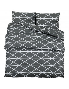 Set Copripiumino Grigio 240x220 cm in Cotone