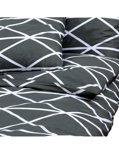 Set Copripiumino Grigio 240x220 cm in Cotone