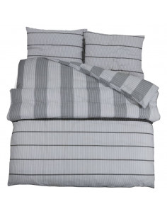 Set Copripiumino Grigio 140x200 cm in Cotone