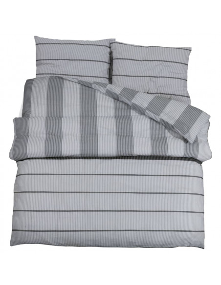 Set Copripiumino Grigio 140x200 cm in Cotone