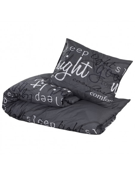 Set Copripiumino Nero 200x220 cm in Cotone