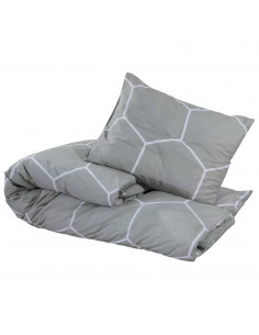 Set Copripiumino Grigio 240x220 cm in Cotone 2