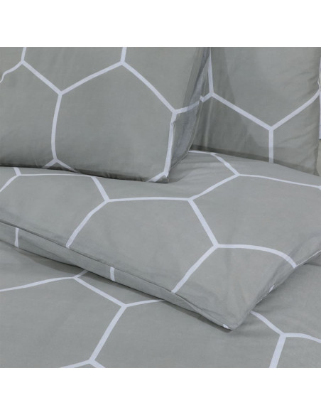 Set Copripiumino Grigio 240x220 cm in Cotone