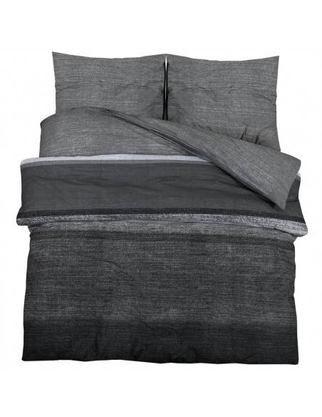 Set Copripiumino Grigio Scuro 140x200 cm in Cotone